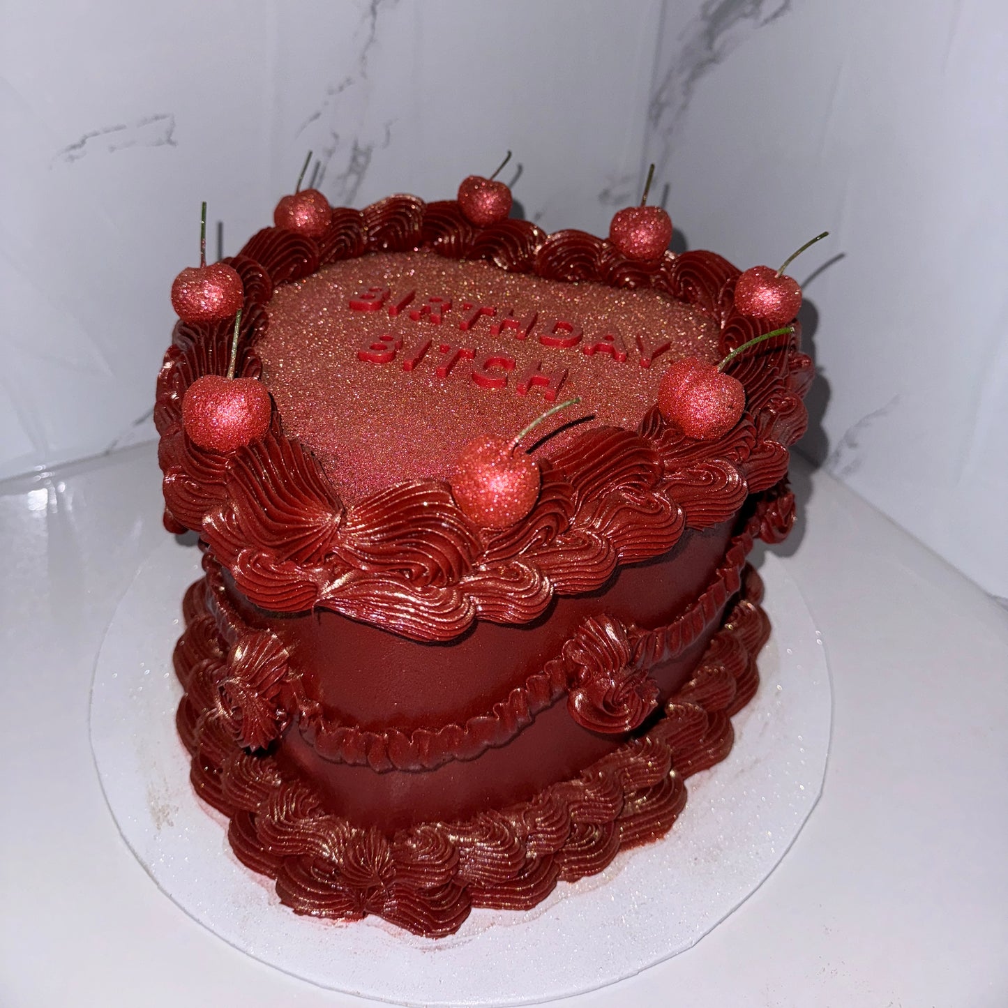 Taart - Vintage Heart 12-16 personen