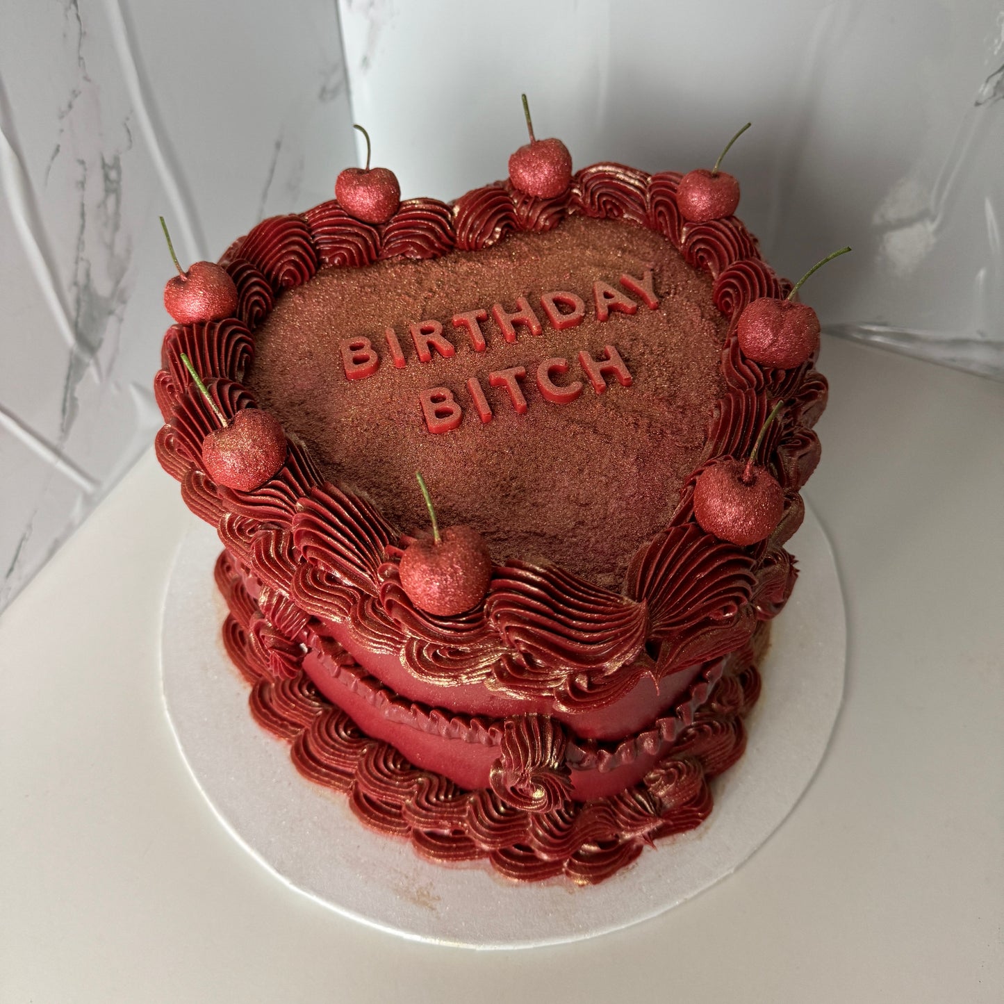 Taart - Vintage Heart 12-16 personen