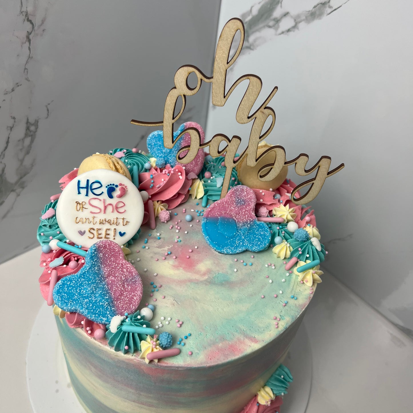 Taart - Gender Reveal 12-16 personen
