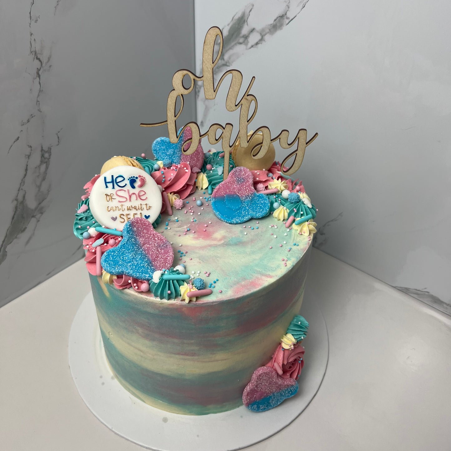 Taart - Gender Reveal 12-16 personen