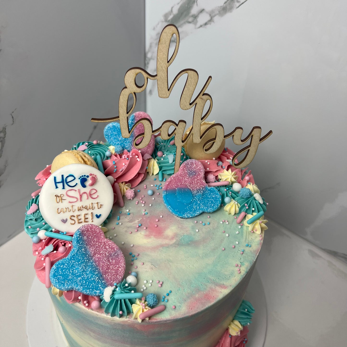 Taart - Gender Reveal 12-16 personen